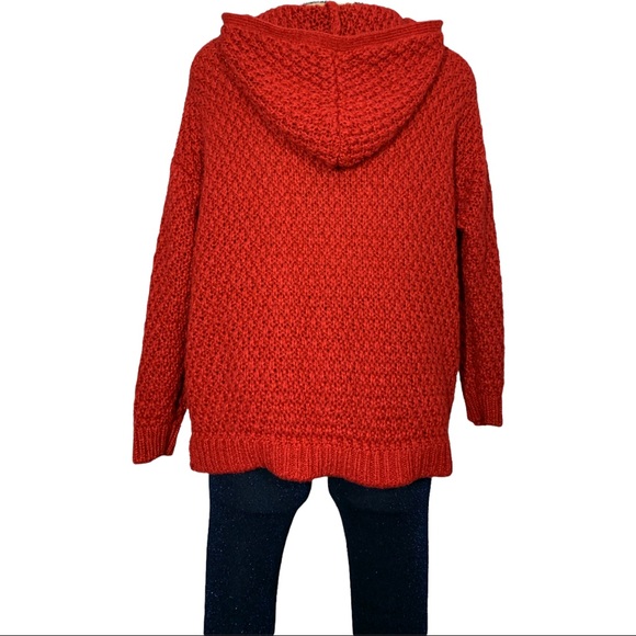 HARLOW Red  Oversized Suéter 3/4 Sleeves  Size M - Picture 5 of 9